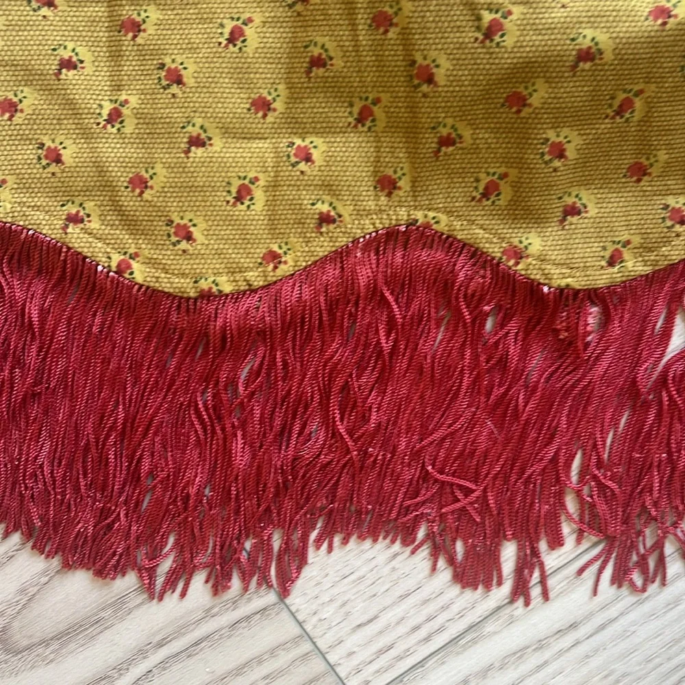 EDDY Mustard Fringe Midi Skirt Set